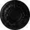 Ekena Millwork Jackson Ceiling Medallion (Fits Canopies up to 13 1/2"), Hand-Painted Jet Black, 32 3/4"OD x 2 1/2"P CM32JABLF - alternate 1